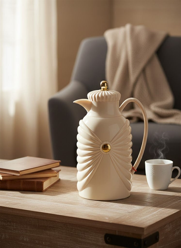 REEM Tea/Coffee flask Deep Beige/Gold 1.0 Liter - Image 1