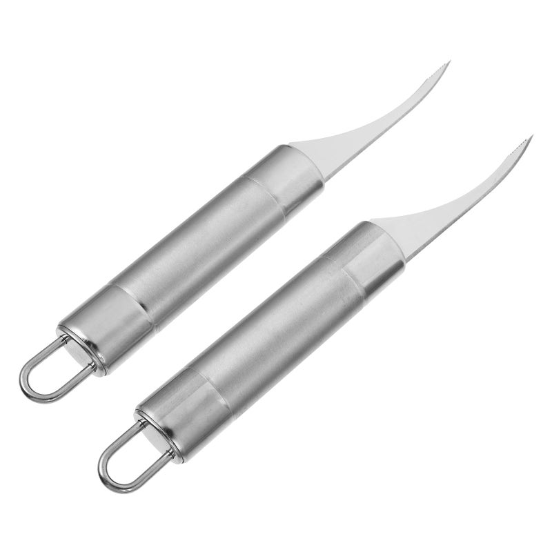 Stainless Steel Shrimp Deveiner and Peeler Tool 2 Piece Kitchen Gadget for Seafood Cleaning - Image 2