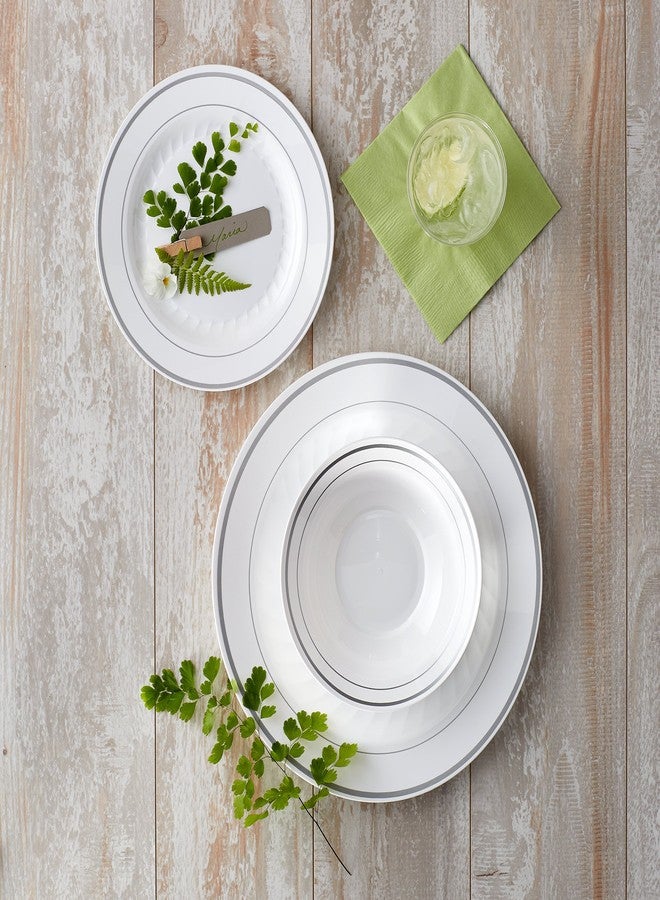 WNA Masterpiece Premium Quality Heavyweight Plastic Plates: 25 Dinner Plates and 25 Salad Plates - Image 4