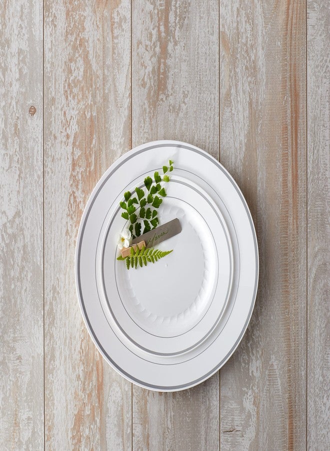 WNA Masterpiece Premium Quality Heavyweight Plastic Plates: 25 Dinner Plates and 25 Salad Plates - Image 3