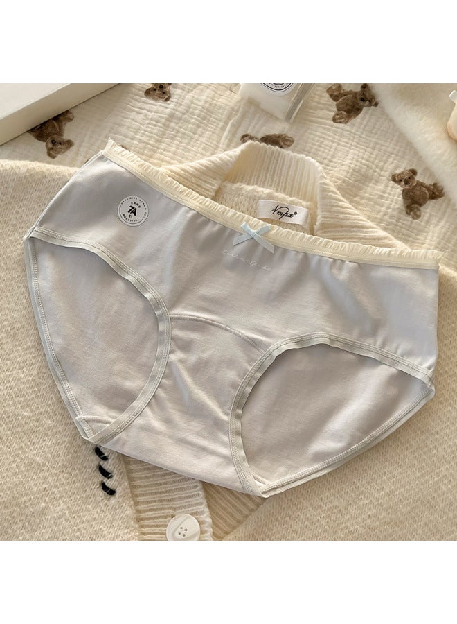 60s 7a Antibacterial Cotton Long Crotch Women's Cotton Underwear Women's Mid-waist Class A Baby Cotton Girls' Traceless Underwear
