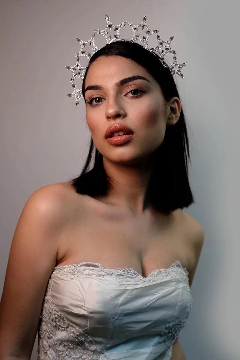 Bahels Crystal Stone Wedding Party Special Day Crown Hair Band