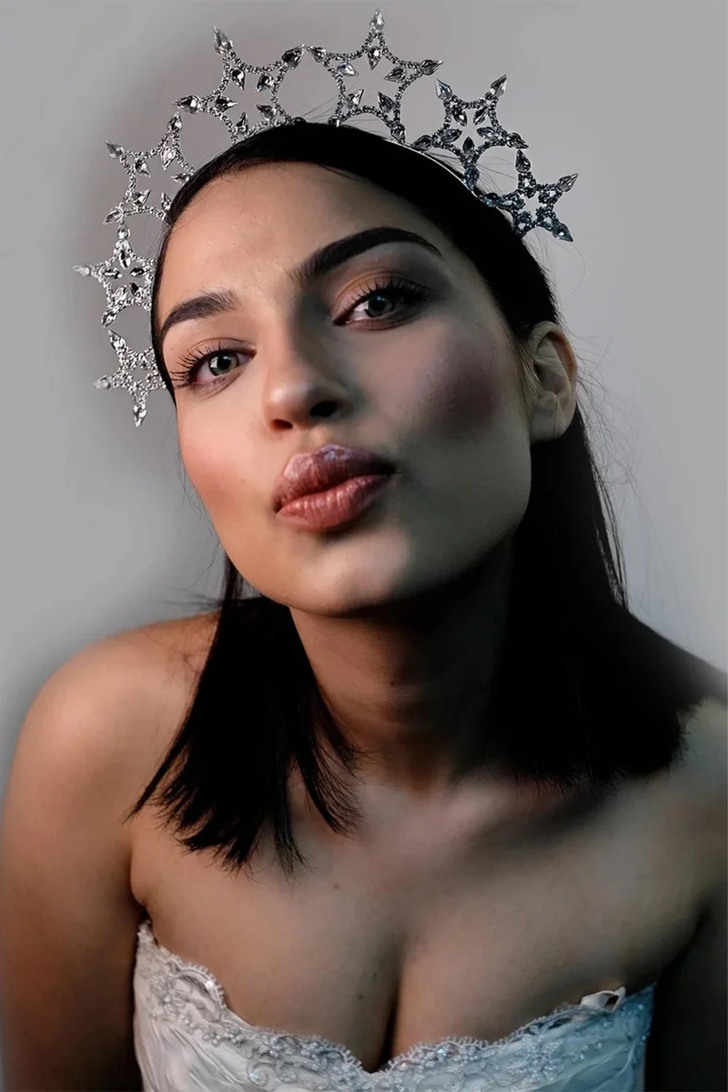 Bahels Crystal Stone Wedding Party Special Day Crown Hair Band