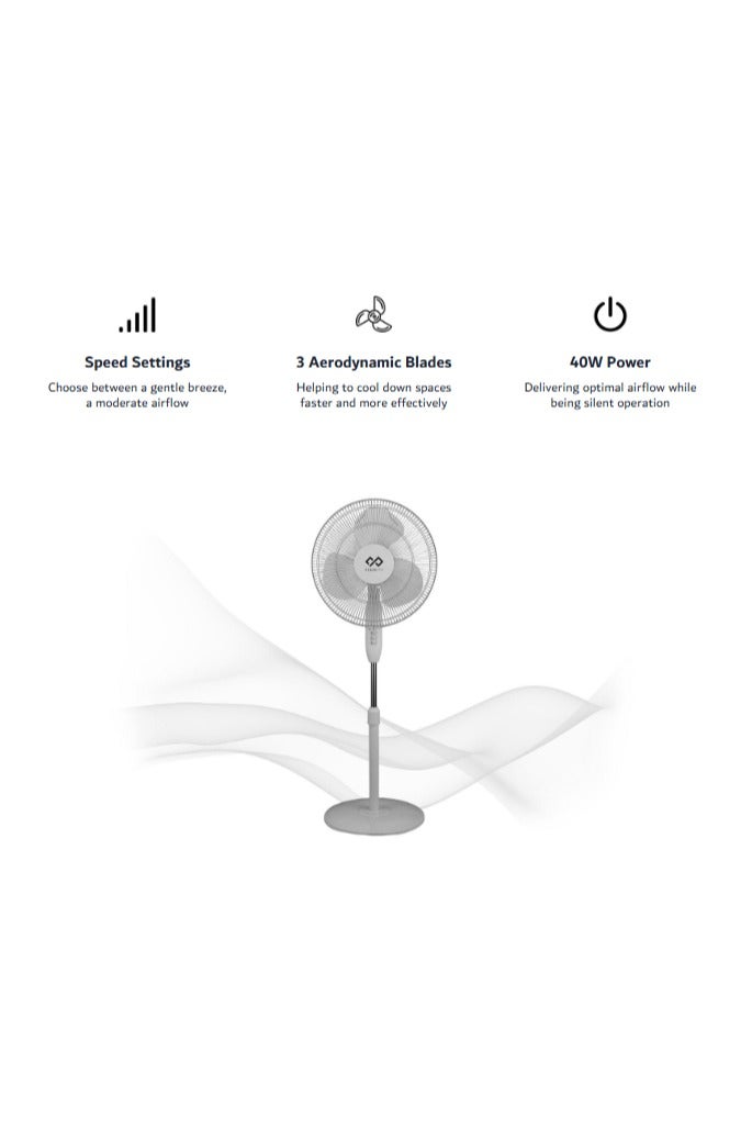 كلاس برو مروحة 40 واط 3 شفرات، أبيض - Image 2