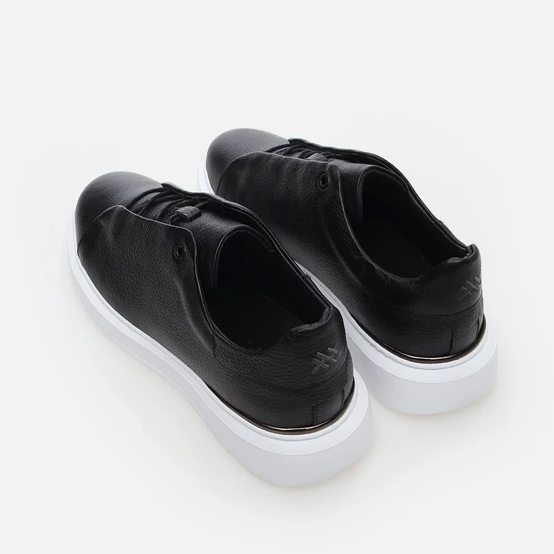 Hotiç 02AYH285670A100 GENUINE Leather Black Men's Casual Shoes