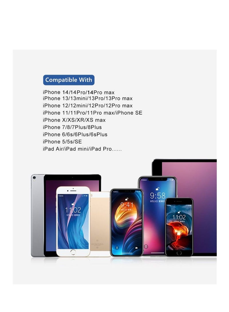 NTECH 1M USB Charger Cable & Data Sync Cord for iPhone X-XS Max/XR, 6/8 Plus, 11/13/14 Pro Max, SE 2020, iPad Mini 2/3/4, Air 2 Pro - 1M - Image 5