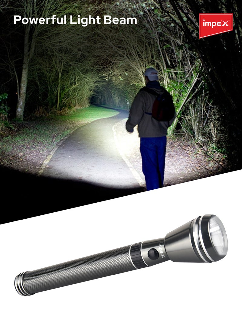 Impex Torch 3SC Rechargeable LED Flashlight 4-in-1 Combo - 2000M Real Range, 5W Cree LED, 4000mAh Lithium Battery, Aircraft-Grade Aluminum, Unbreakable Front Cover, Durable Switch, Wide Voltage DC Adapter (CB 2227) - Image 5