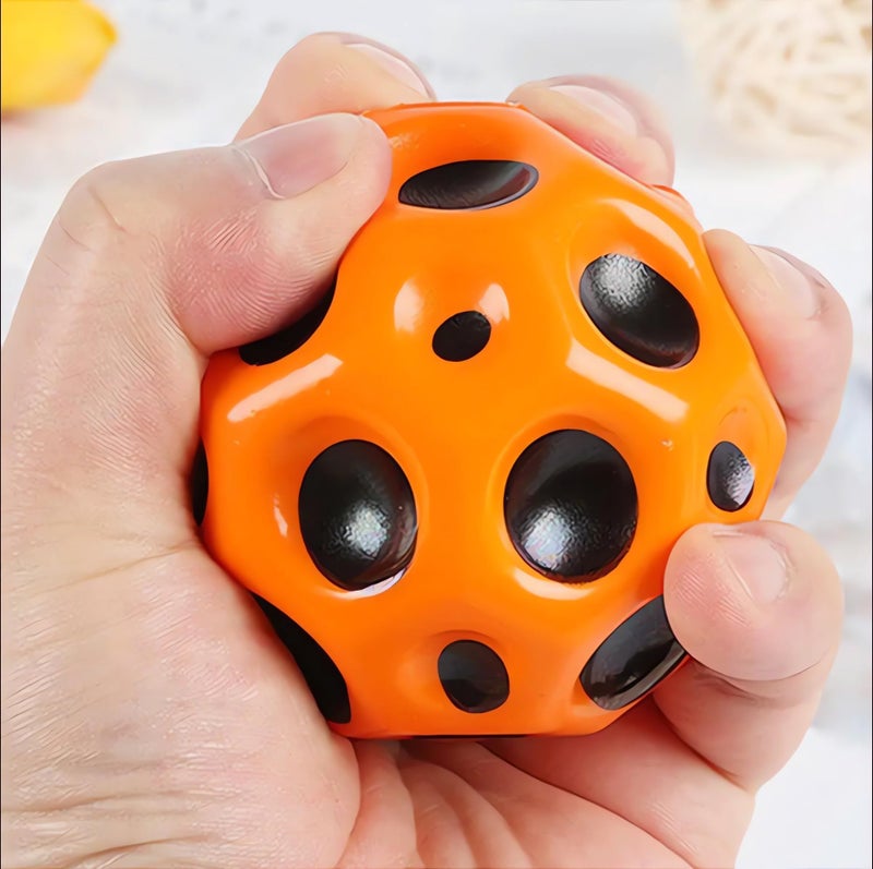 Tendry Space Ball  Extreme High Bouncing Ball Moon Shape  Improve Hand-Eye Coordination  Easy To Grip And Catch By Athletes As A Sport Training Toy (2 Pcs) - Image 5