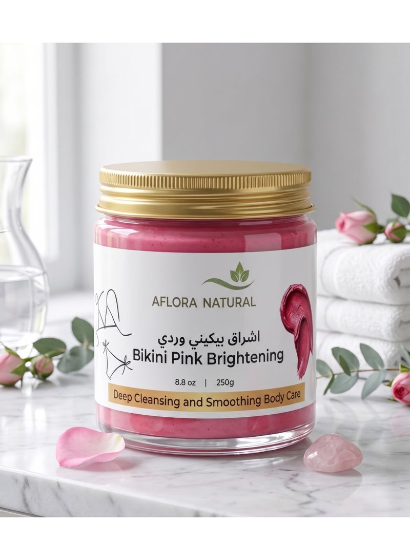 أفلورا ناتشورال كريم أفلورا ناتشورال بيكيني بينك لتفتيح وترطيب البشرة، ترطيب عميق، عطر زهري قوي، زبدة الشيا، 250 مل - Image 2
