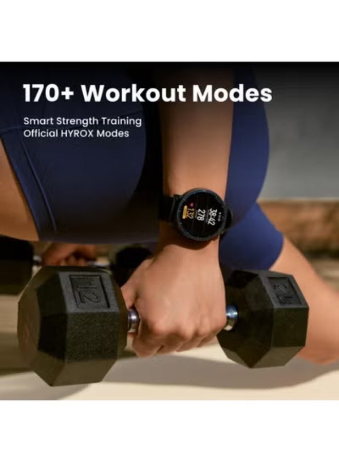 أمازفيت ساعة Active Max الذكية بشاشة AMOLED بحجم 1.5 بوصة، بطارية تدوم 25 يومًا، خرائط غير متصلة، GPS، سعة 4GB، أكثر من 170 وضع رياضي، مقاومة للماء حتى 5 ATM، جهاز تتبع معدل ضربات القلب والنوم لهواتف Android و iPhone - Image 3