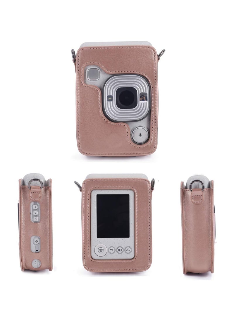 General Protective Case Compatible with Instax Mini Liplay Hybrid Instant Camera and Printer, Soft PU Leather Case with Removable/Adjustable Shoulder Strap  - Image 2