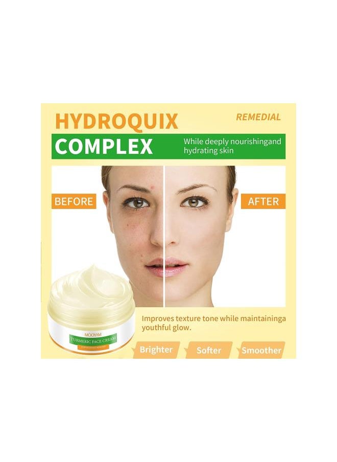 Generic - Turmeric Face Cream, Face Moisturizer for Women, Day & Night Cream, Turmeric Facial Cream, Anti-Aging Moisturizing Facial Cream for All Skin Types, 1.76 Oz - Image 1