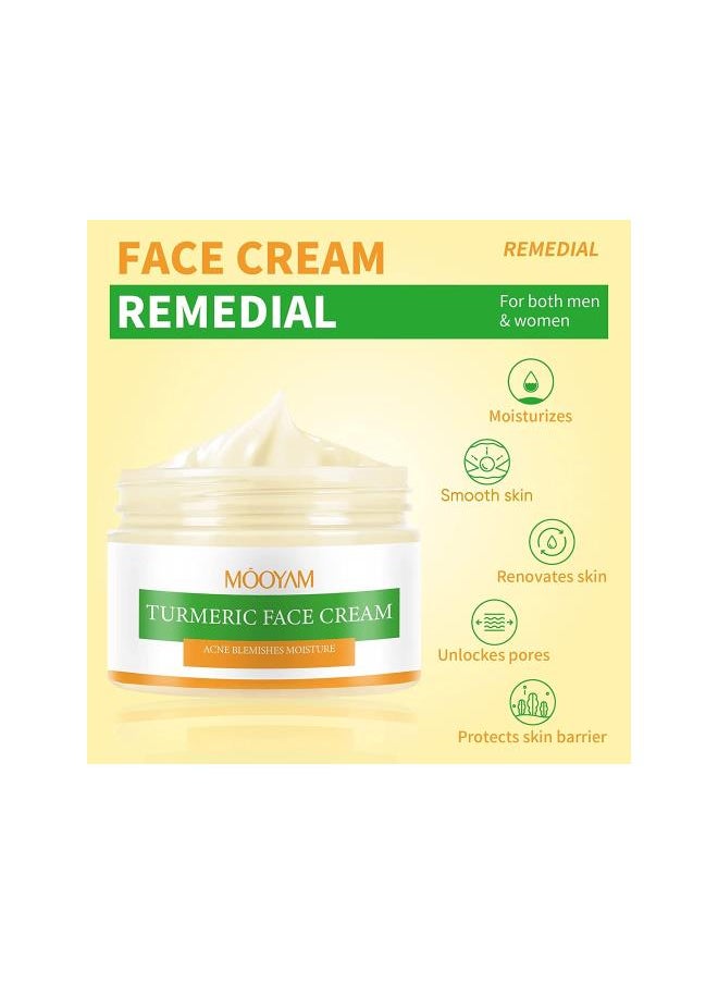 Generic - Turmeric Face Cream, Face Moisturizer for Women, Day & Night Cream, Turmeric Facial Cream, Anti-Aging Moisturizing Facial Cream for All Skin Types, 1.76 Oz - Image 1