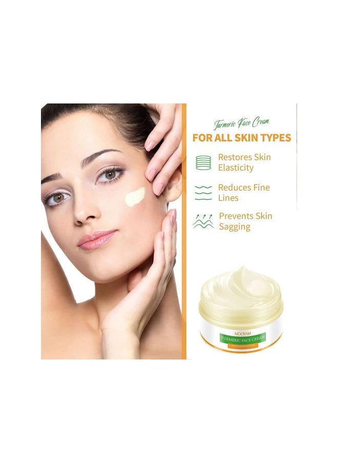 Generic - Turmeric Face Cream, Face Moisturizer for Women, Day & Night Cream, Turmeric Facial Cream, Anti-Aging Moisturizing Facial Cream for All Skin Types, 1.76 Oz - Image 1