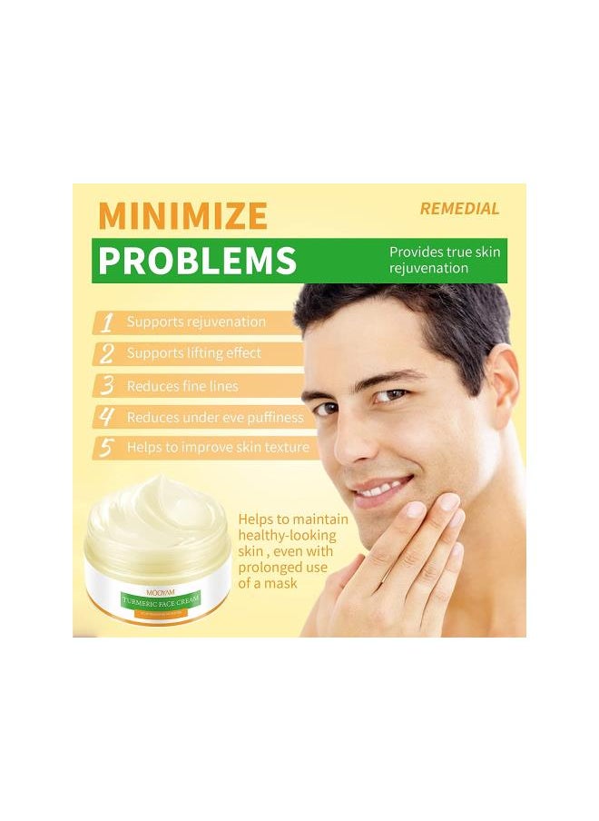 Generic - Turmeric Face Cream, Face Moisturizer for Women, Day & Night Cream, Turmeric Facial Cream, Anti-Aging Moisturizing Facial Cream for All Skin Types, 1.76 Oz - Image 1