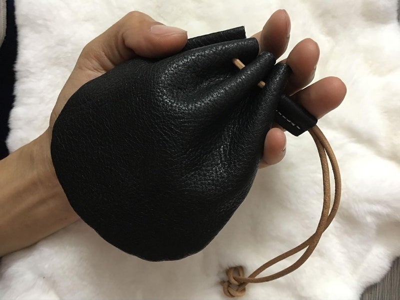 Analys CC Fantastic Workmanship Genuine Leather Drawstring Coin Purse - Image 4