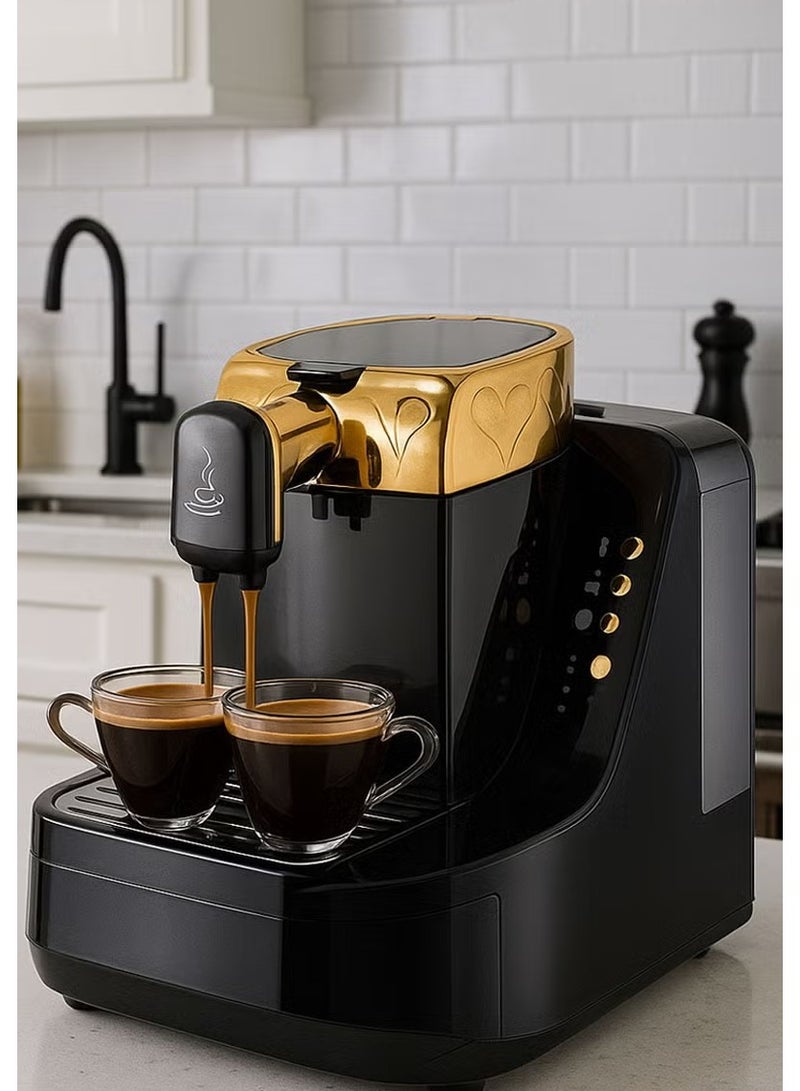 ماكينة صنع القهوة التركية، 2 كوب، سعة 800 مل، 1000 واط، صينية تصريف المياه، تنظيف ذاتي - Image 2