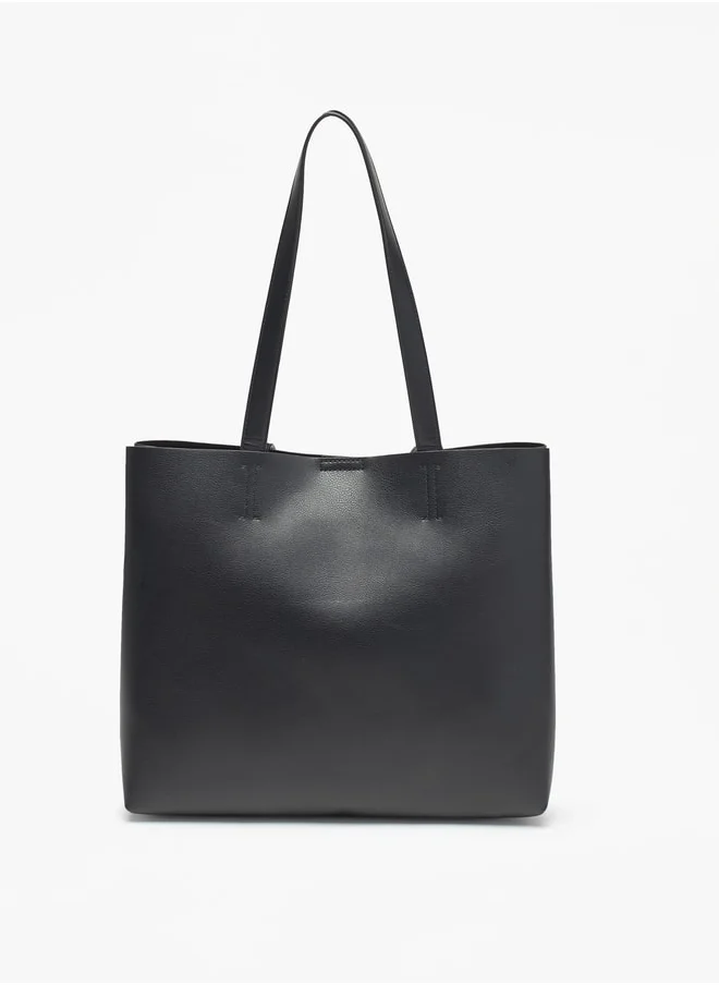 Celeste Solid Tote Bag with Pouch