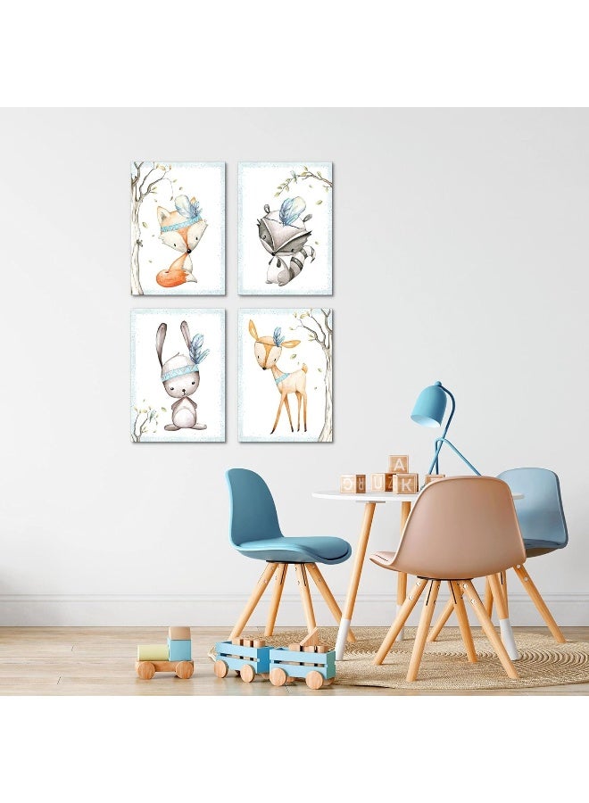 Novart N017847a Indian Animals Pictures, Ready to Hang, No Extra Frame Required, Wall Picture Set for Children's Room, Girls and Boys - Image 2