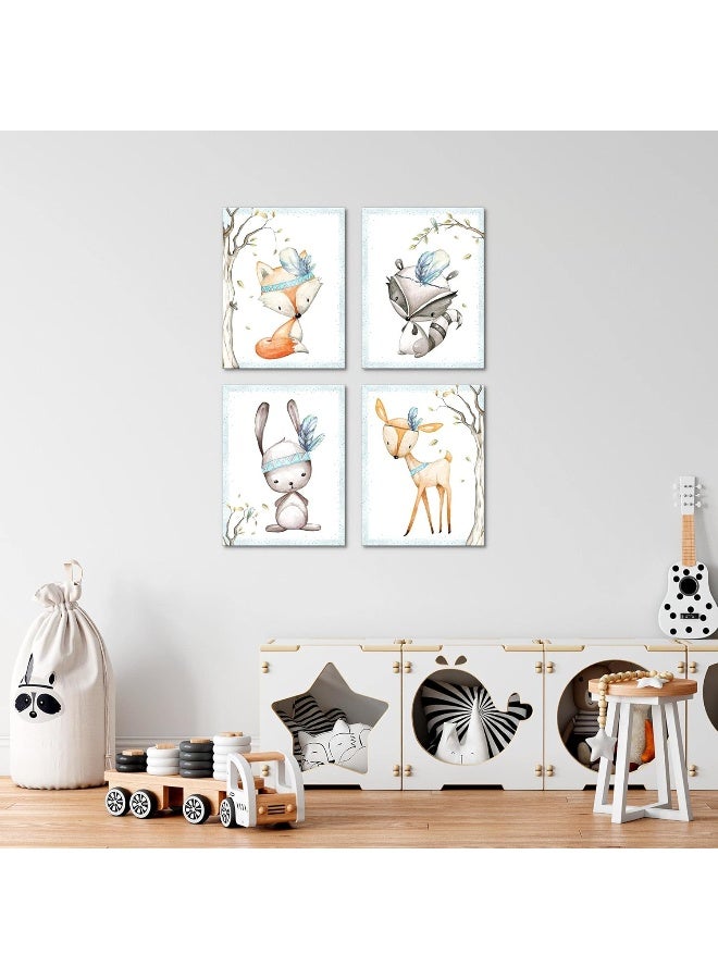 Novart N017847a Indian Animals Pictures, Ready to Hang, No Extra Frame Required, Wall Picture Set for Children's Room, Girls and Boys - Image 3