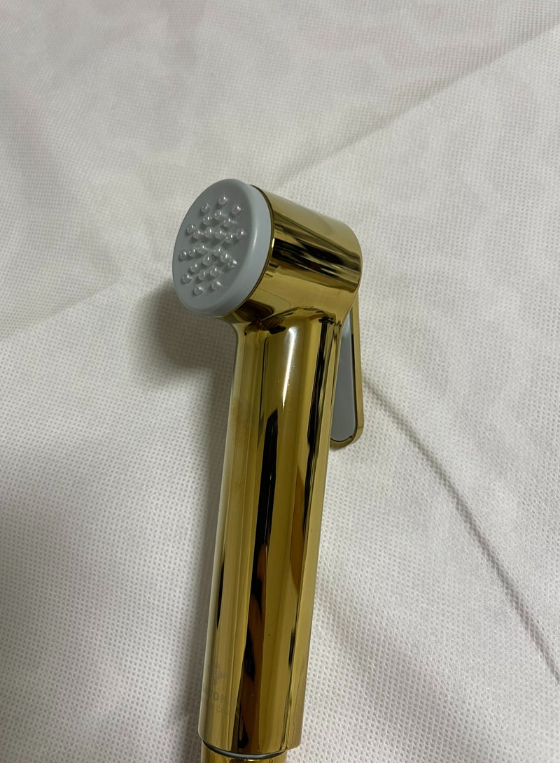 Luxury Toilet Bidet Spray Shattaf Set Golden with 1.2 meter Hose and  Hook - Image 3