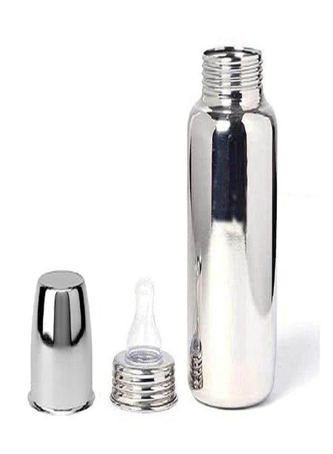 DIGIVEENAL Pack of 2 Stainless Steel Baby Feeding Bottle for Kids Steel Feeding Bottle for Milk and Baby Drinks (Silver), 240 Ml - Image 4