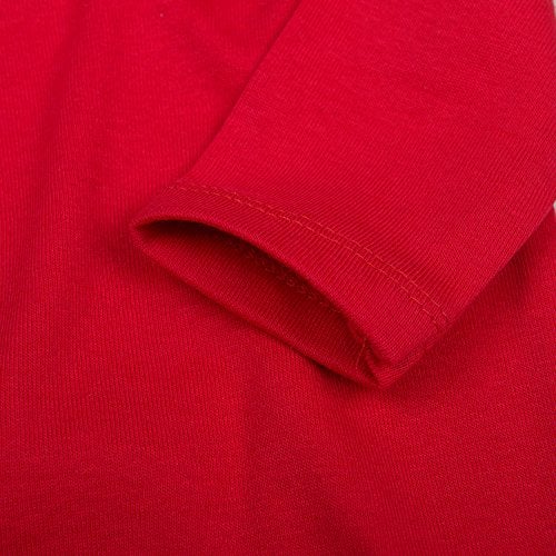 ROMPERINBOX Unisex Solid Baby Bodysuit 0-24 Months (12-18 months, Red long sleeve) - Image 4