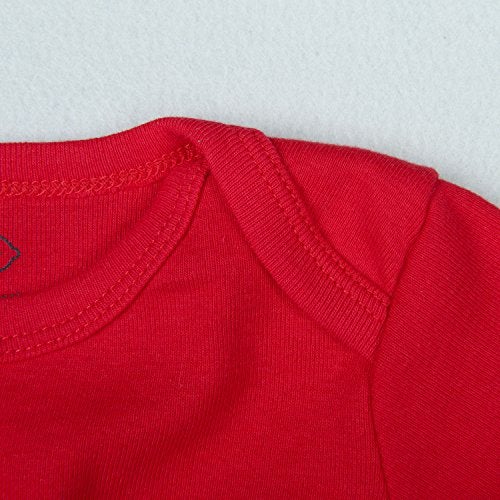 ROMPERINBOX Unisex Solid Baby Bodysuit 0-24 Months (12-18 months, Red long sleeve) - Image 3