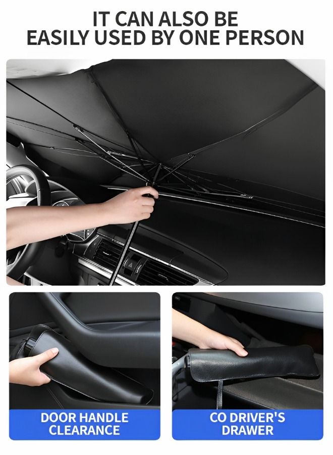 GROIC Car Windshield Sun Shade Umbrella for SUV and 4 Pack Car Window Shade Auto Sun Shade (4 Pack Transparent, 1 Pack Sun Shade Umbrella) - Image 5