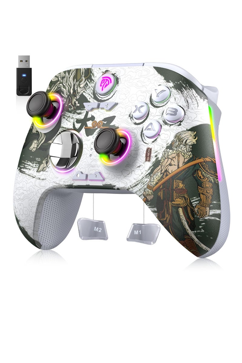 EasySMX X15 PC Controller - Enhanced Wireless Bluetooth Controller with Hall Joysticks/Hall Triggers/RGB Lighting - No Stick Drift, No Dead Zone - Work for Windows PC, Android, Steam and Switch - Image 1