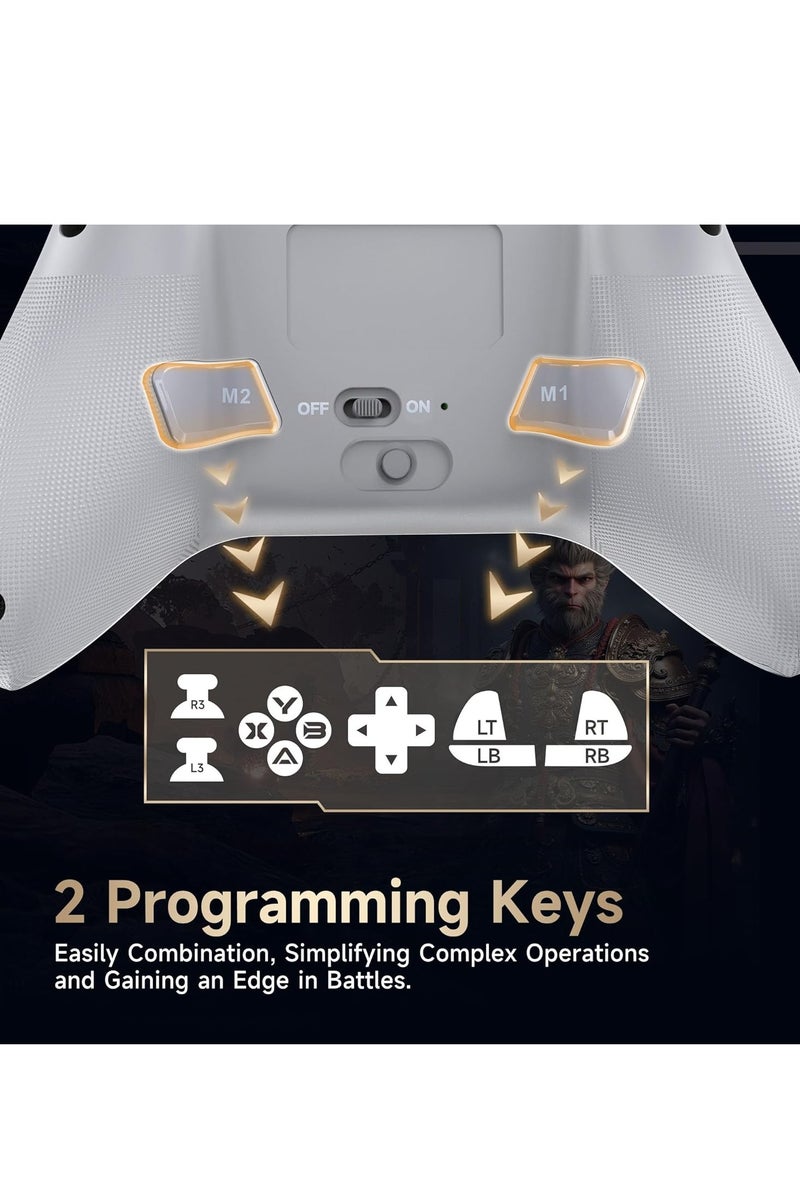 EasySMX X15 PC Controller - Enhanced Wireless Bluetooth Controller with Hall Joysticks/Hall Triggers/RGB Lighting - No Stick Drift, No Dead Zone - Work for Windows PC, Android, Steam and Switch - Image 5