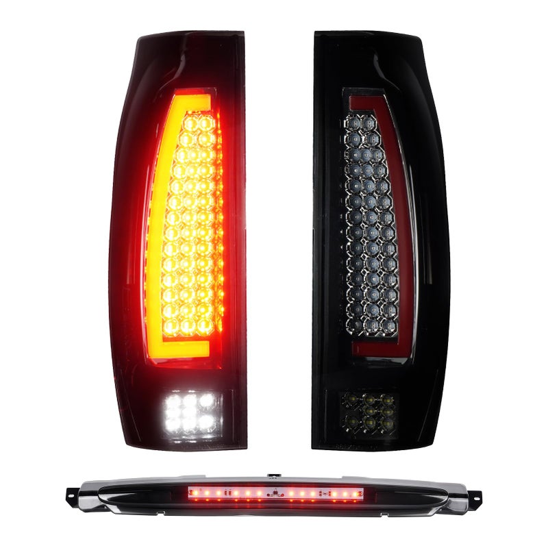 مصباح خلفي Tresound 3rd Brake Lamp لشيفروليه أفالانش 1500 2500 2002 2003 2004 2005 2006 ضوء توقف مرتفع خلفي LED تجميع المصباح الخلفي 15771437 15092493 5120540 12280126 923264