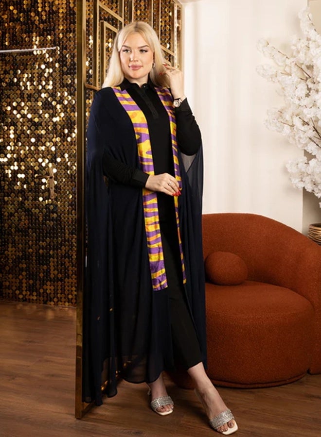 زمرد قفطان كويتي شيفون  - Image 5
