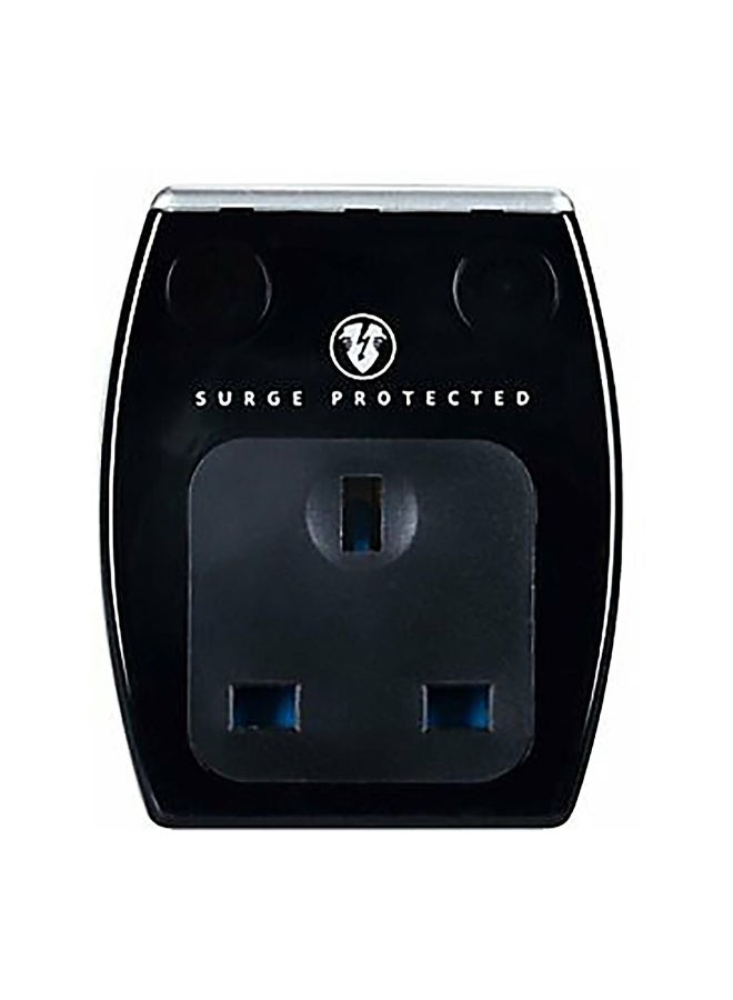 ACE 13A Fused 1 Gang Universal Adaptor Black 9.652 x 12.446 x 16.256 cm SRGAUSBPB2-ASS  - Image 2