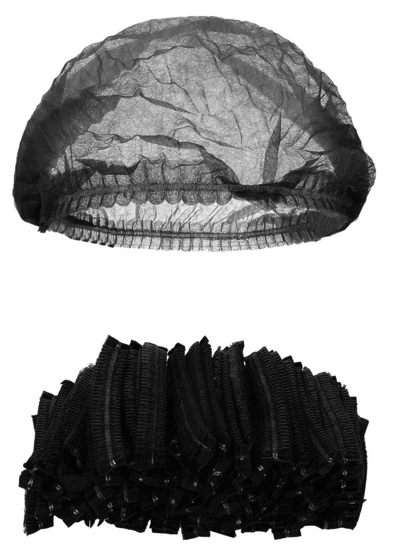 مازكو طقم الحماية الصحي ٣ في ١ – ‎١٠٠‎ غطاء شعر أسود + ‎١٠٠‎ غطاء لحية أبيض + ‎١٠٠‎ غطاء حذاء مقاوم للماء (٥٠ زوجًا) – للمطبخ، الصالون، المستشفى، التنظيف والاستخدام الصناعي - Image 2