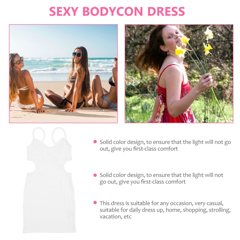 1pc Waist Hollow Out Dress Strap Dress Dress for Women - Image 2