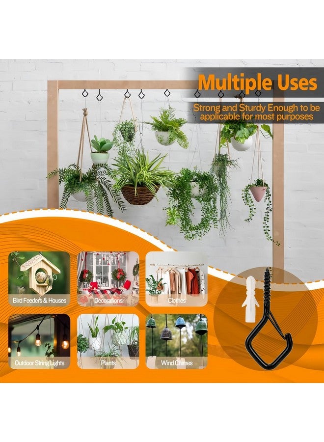 Xfopz 20PCS 2.2 Inches Screw Ceiling Hooks, Hanging Hanger Hooks for Outdoor String Lights Siding Hooks, Metal Hanging Ceiling Hooks for Cup Plants String Lights - Image 5