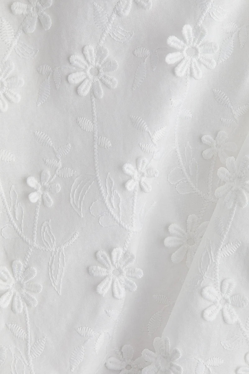 H&M Appliquéd cotton blouse