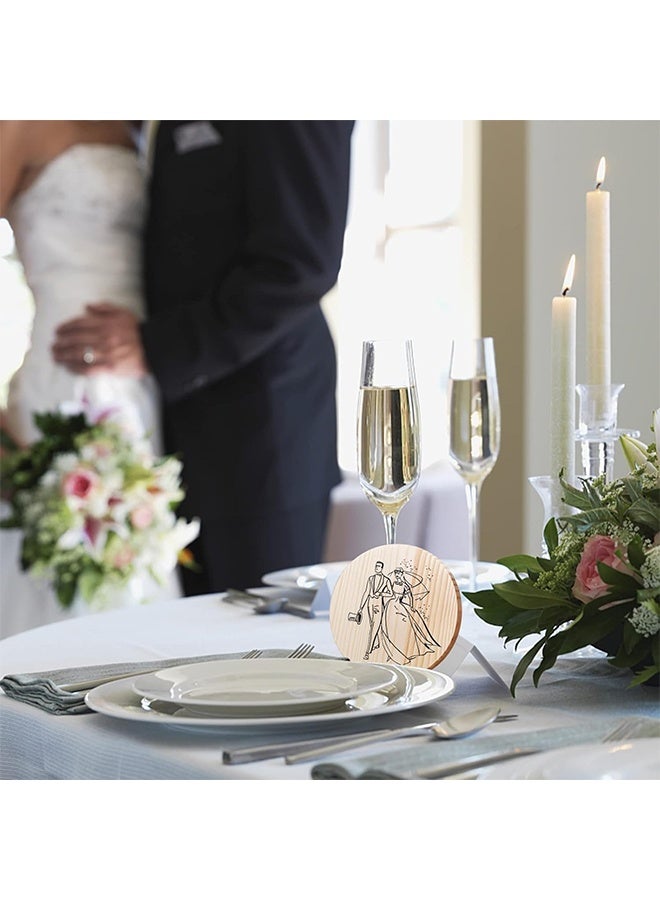 6 قطع من حوامل الأكواب الخشبية غير المكتملة، حوامل أكواب خشبية دائرية فارغة مقاس 4 بوصات للحرف اليدوية مع نقاط سيليكون غير قابلة للانزلاق للتلوين والنقش على الخشب وزينة المنزل - Image 5