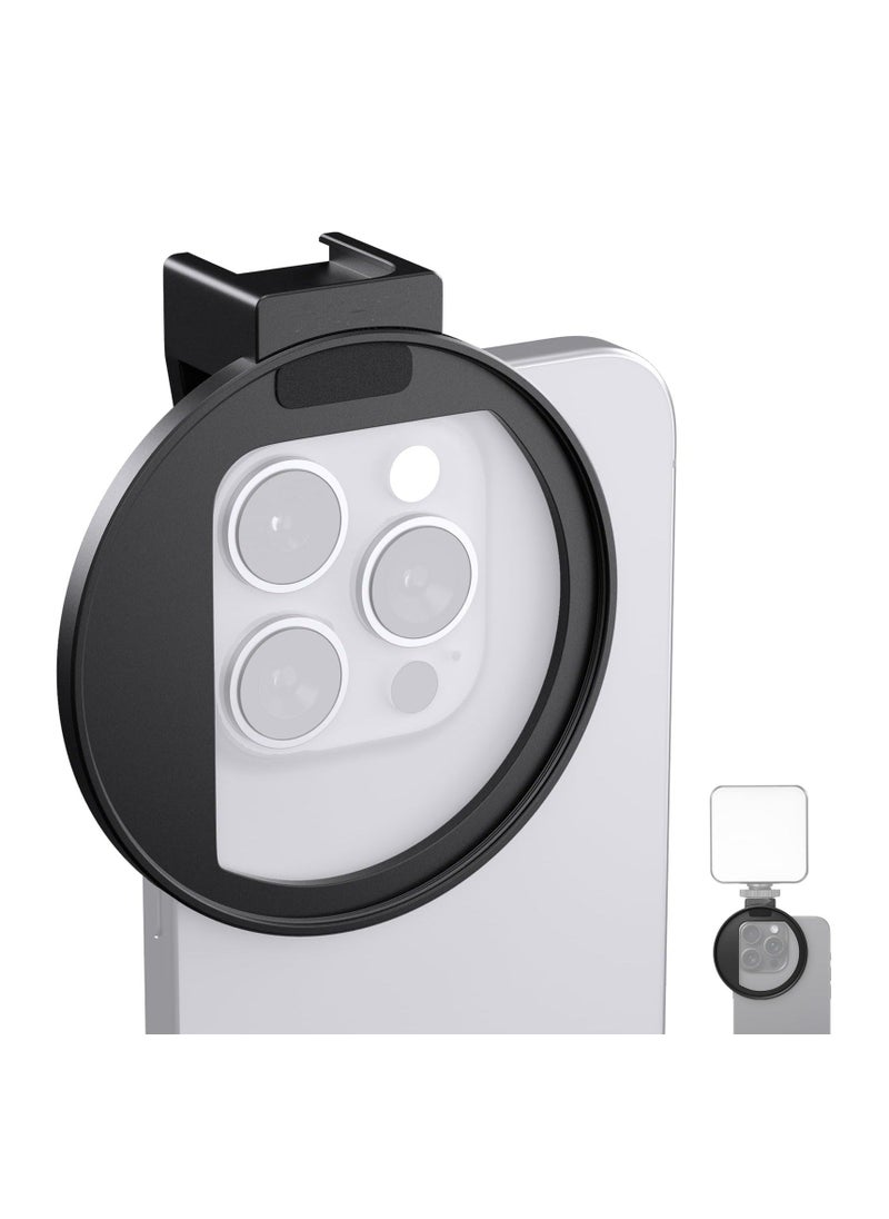Generic - Upgraded 67mm Phone Filter Mount Threaded Lens Filter Clip with Cold Shoe Mount, Upgraded Phone Clip, Compatible with iPhone 15 Pro Max 15 Plus 14 13 Samsung Galaxy S22 S23 Ultra, LA006 - Image 1