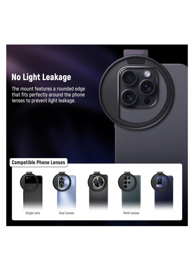 Generic - Upgraded 67mm Phone Filter Mount Threaded Lens Filter Clip with Cold Shoe Mount, Upgraded Phone Clip, Compatible with iPhone 15 Pro Max 15 Plus 14 13 Samsung Galaxy S22 S23 Ultra, LA006 - Image 1