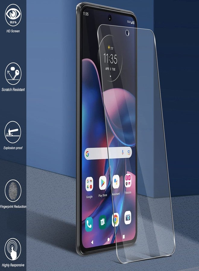 Orzero (3 Pack) Tempered Glass Screen Protector Compatible for Motorola Moto Edge 2022 6.6 inches (Not for Moto Edge 2021), High Definition 2.5D Arc Edges 9H Anti-Scratch Bubble-Free - Image 3