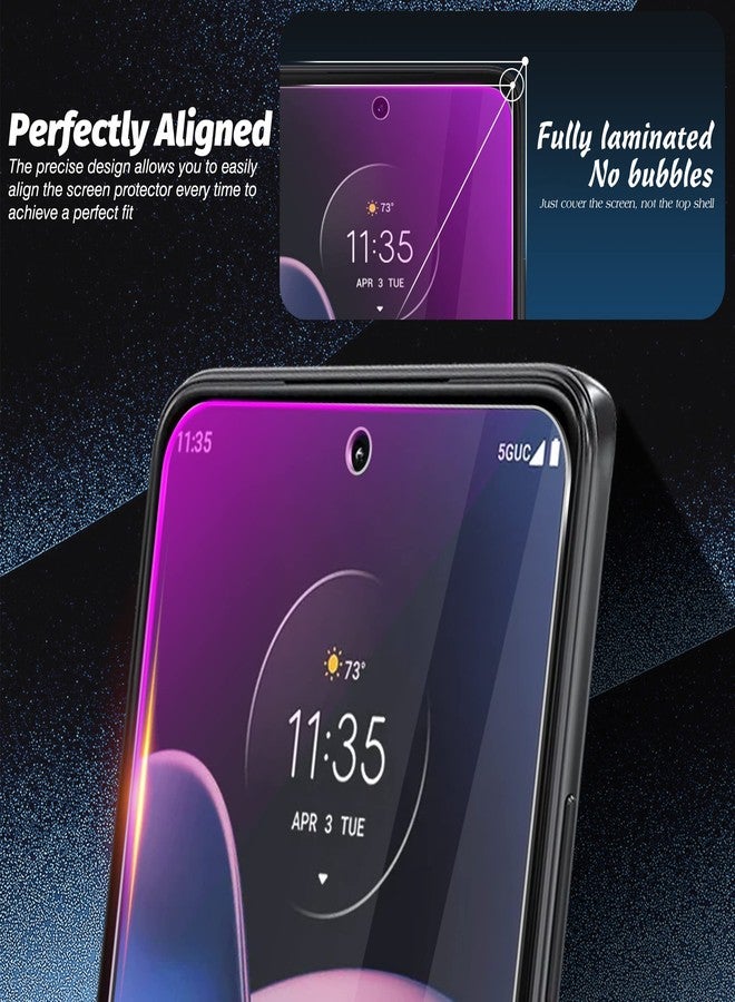 Orzero (3 Pack) Tempered Glass Screen Protector Compatible for Motorola Moto Edge 2022 6.6 inches (Not for Moto Edge 2021), High Definition 2.5D Arc Edges 9H Anti-Scratch Bubble-Free - Image 4