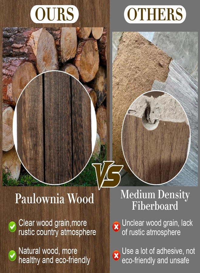 SUJUN Farmhouse Wooden Candle Sconces - 2 Pcs Rustic Wall-Mount Candle Holders for Living Room, Bedroom, Bathroom, Hallway - Vintage Handcrafted Wooden Wall Decor, Brown - Ideal Home Decor & Gifts - Image 3