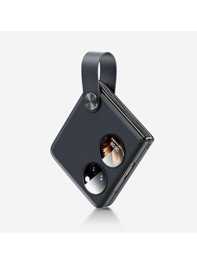 general The case is compatible with Huawei P50 pocket, PU leather + hard PC with wristband durable minimalist ultra-thin ultra-thin case The phone case is compatible with Huawei P50 pocket