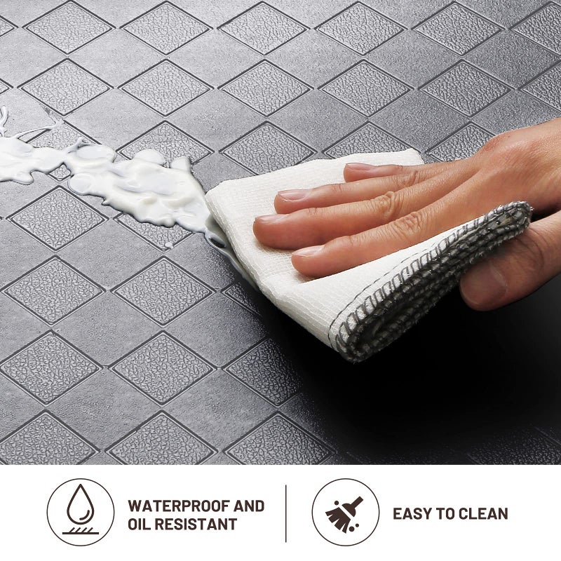 HappyTrends Kitchen Mat Cushioned Anti-Fatigue Kitchen Rug,17.3"x 28",Thick Waterproof Non-Slip Kitchen Mats and Rugs Heavy Duty Ergonomic Comfort Rug for Kitchen,Floor,Office,Sink,Laundry,Grey - Image 5