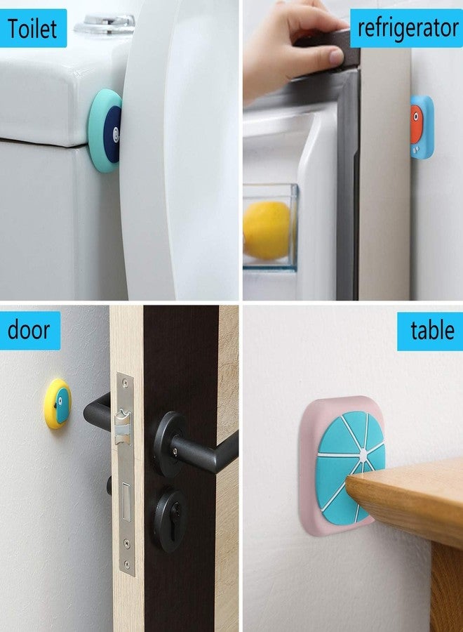 KIPSOME Door Stoppers Wall Protector Buffer Guard,Wall Door Handle Stopper Self Adhesive Silicone Anti Collision Door Bumper Shockproof Crash Pad Sticker for Door Handle Furniture (Pack of 4) - Image 5