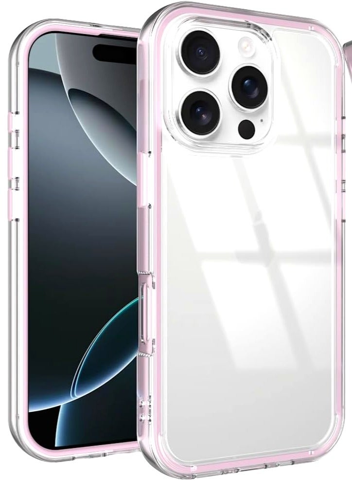 Clear Macâron Color Case for iPhone 16 – Shockproof Soft TPU Bumper Frame with Flexible Transparent Back, Aesthetic Crystle Pastel Design, Customizable with Kawaii Epoxy Resin Drop Stickers - Image 1