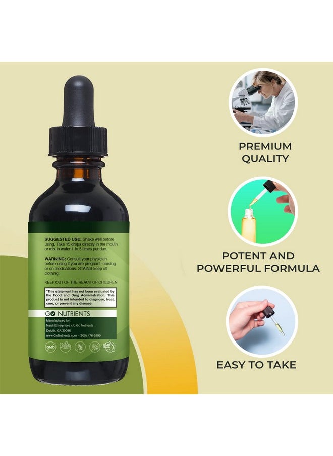 Go Nutrients All Natural Liquid Chlorophyll Sodium Copper Chlorophyllin Supplement Chlorophyll Liquid Drops Gmofree Veganfriendly Glutenfree Liquid Chlorophyll Drops 60 Ml  - Image 3