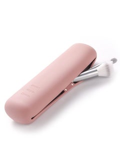 Large Travel Makeup Brush Holder, Magnetic Anti-fall Out Silicon Portable Cosmetic Face Brushes Holder, Soft and Sleek Makeup Tools Organizer for Travel- (8.27 * 2.36 * 1.57)